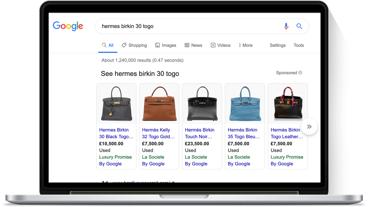 Luxury Promise Google Shopping Ads